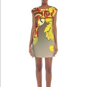 Versace Collection Sheath dress military green